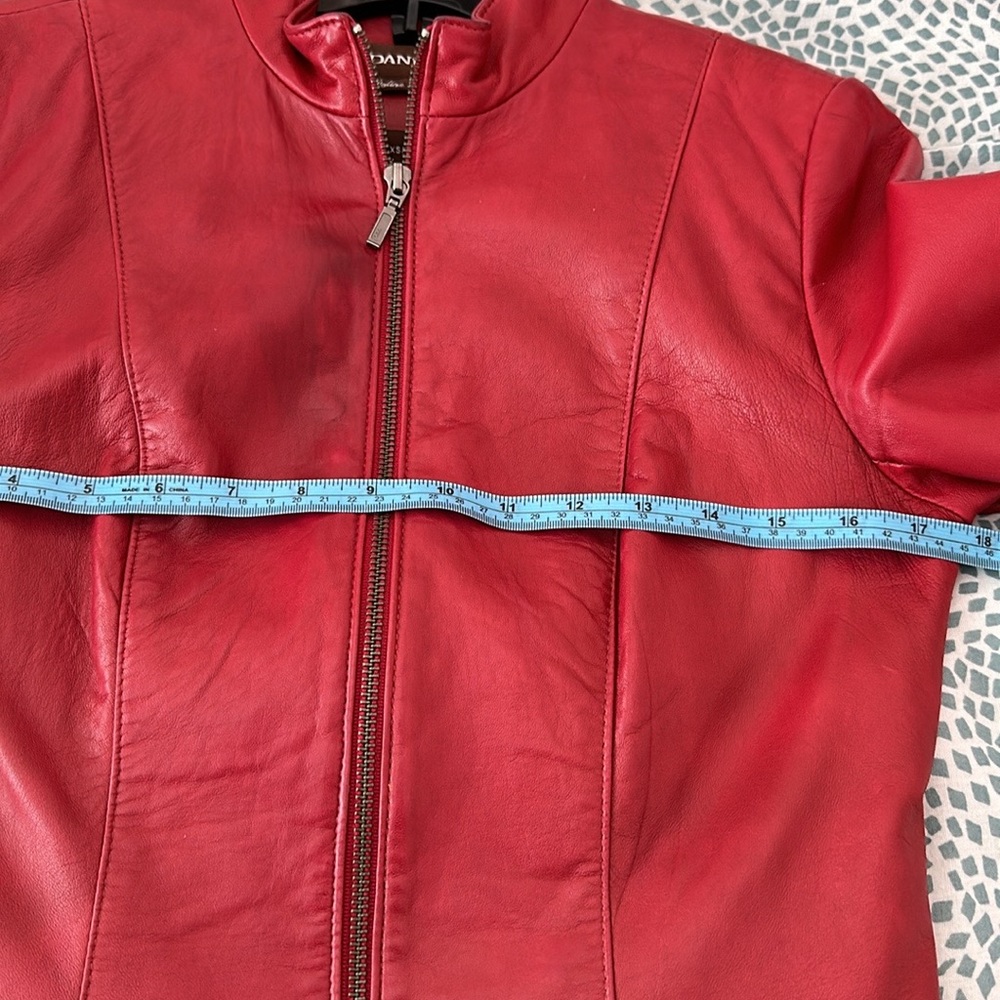 Danier Red Moto Leather Jacket 🔥 - Picture 8 of 13
